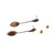 E240Z-TE Earrings - Post, 2 Leaves